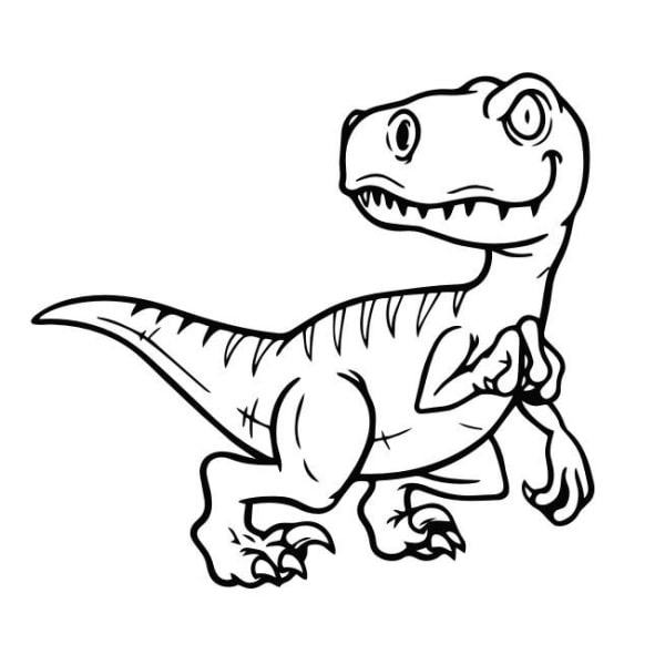 Dinosaurus Wallsticker  Velociraptor Baby  58x61cm