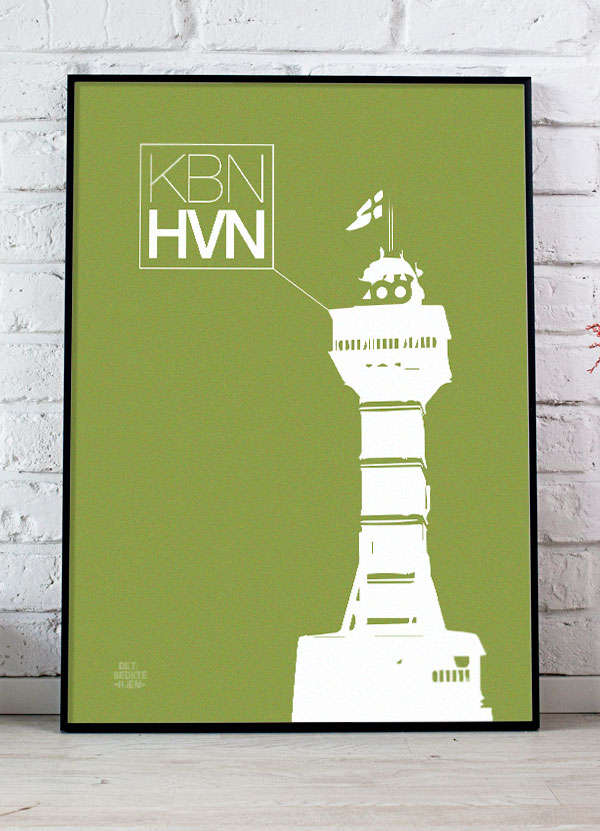 København-plakat Med Zoo-tårnet  Grøn  21   29    A4     199 -