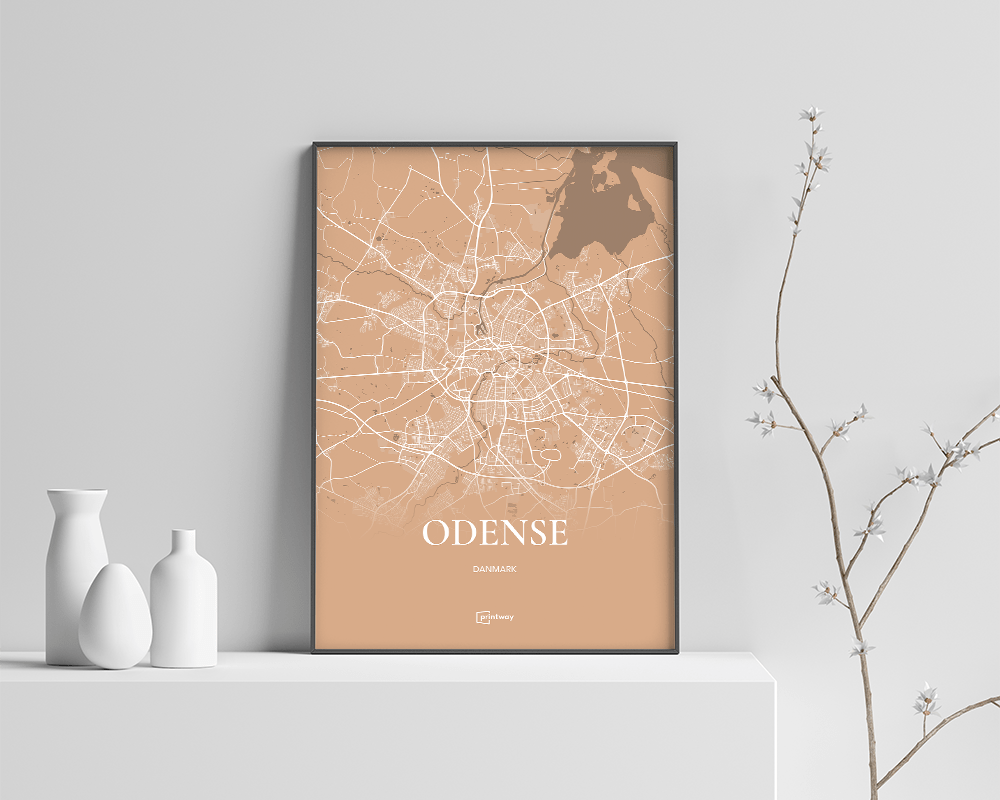 Odense Plakaten Fuldt Kort Guld 42 60    A2