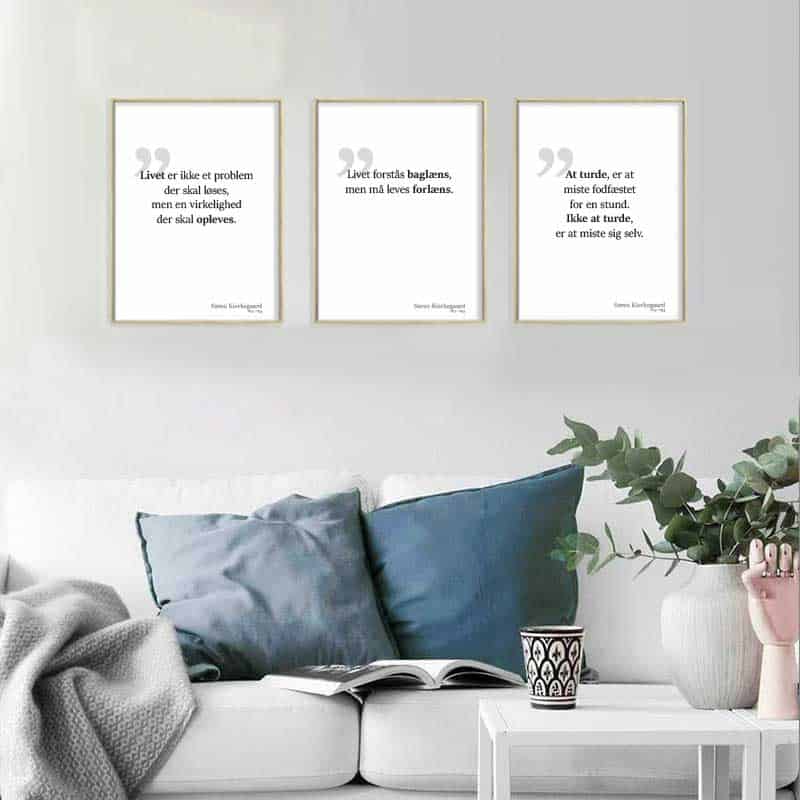 Plakatvæg Med Søren Kierkegaard Motiver