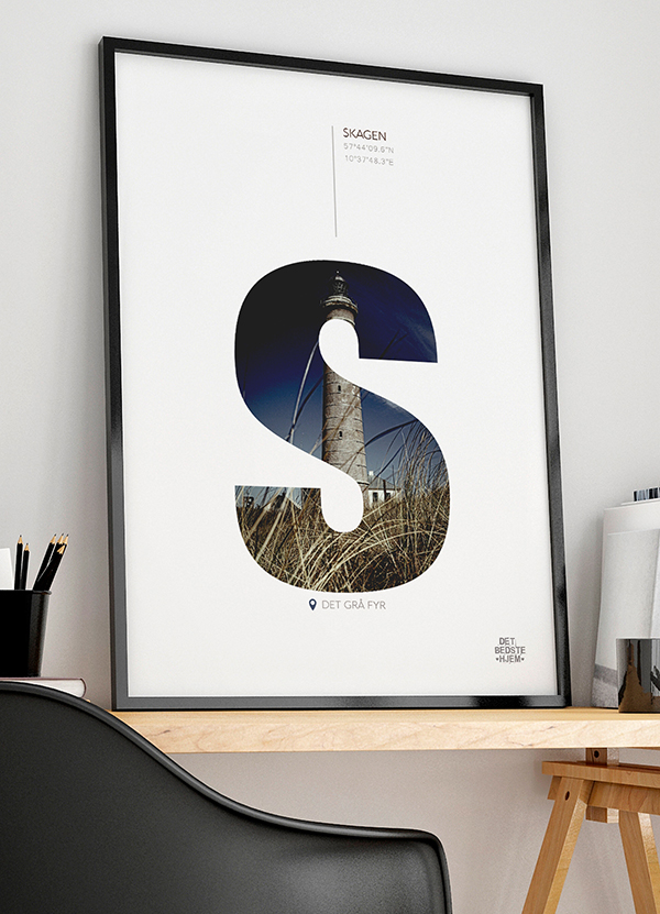 Skagen-plakat Det Grå Fyr 21   29    A4     199 -