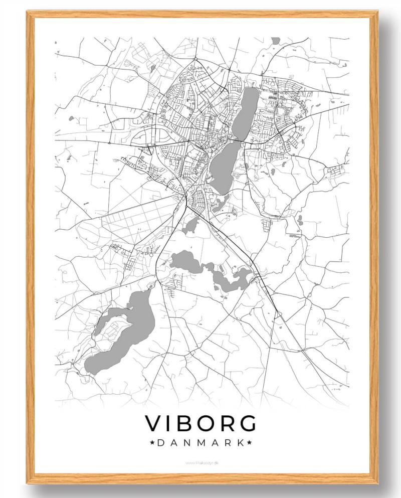 Viborg Plakat Hvid A4 21x29,7 cm