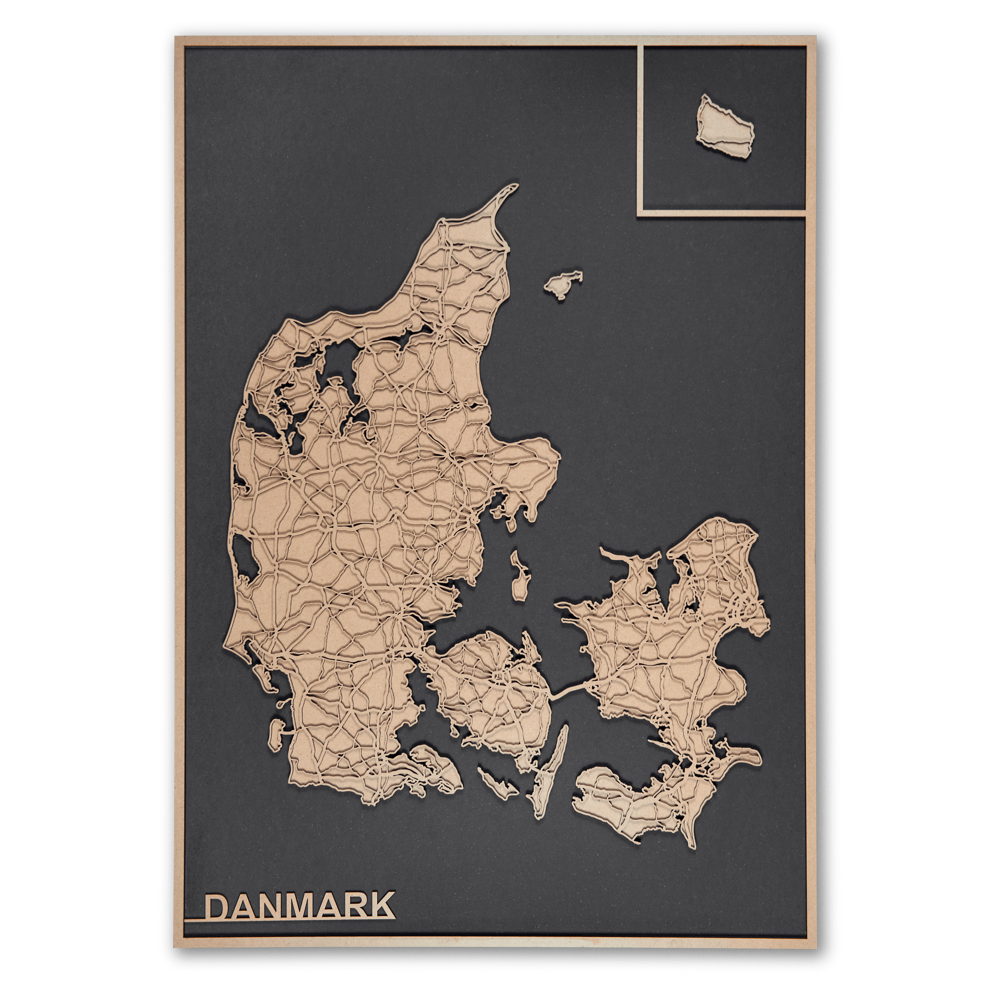 60   84    Sort Danmarks Kort