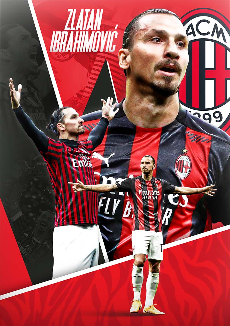 Zlatan Ibrahimović Fodboldplakat