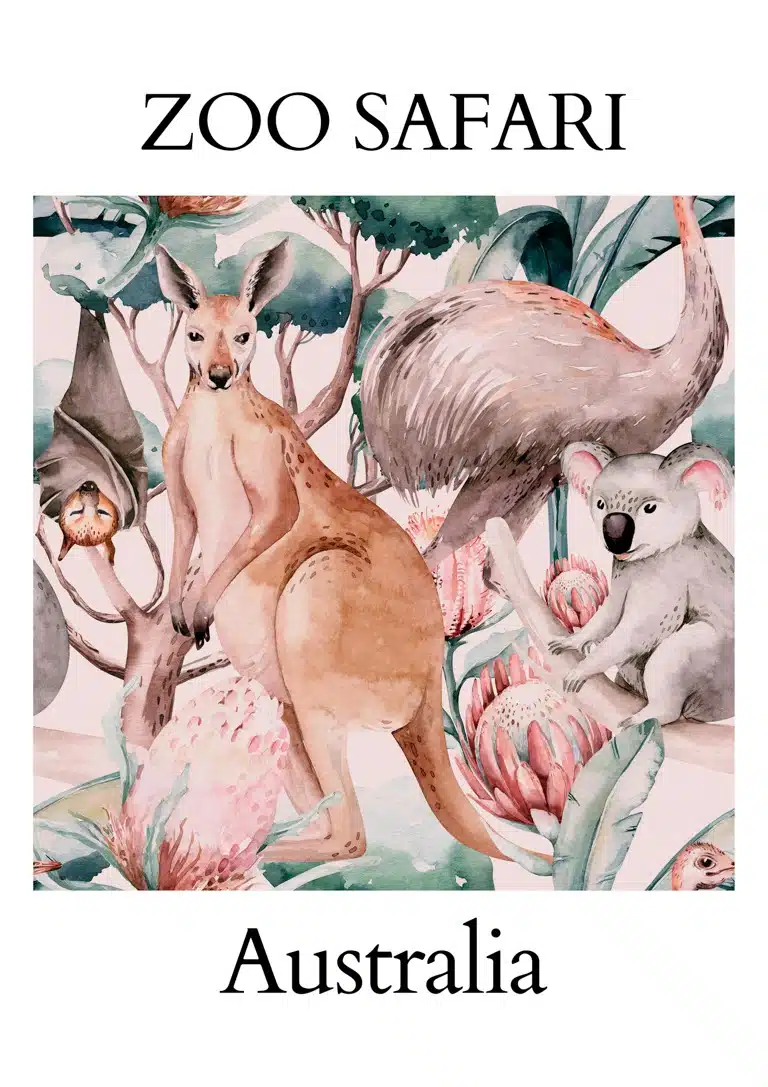 Zoo Safari Australia Plakat